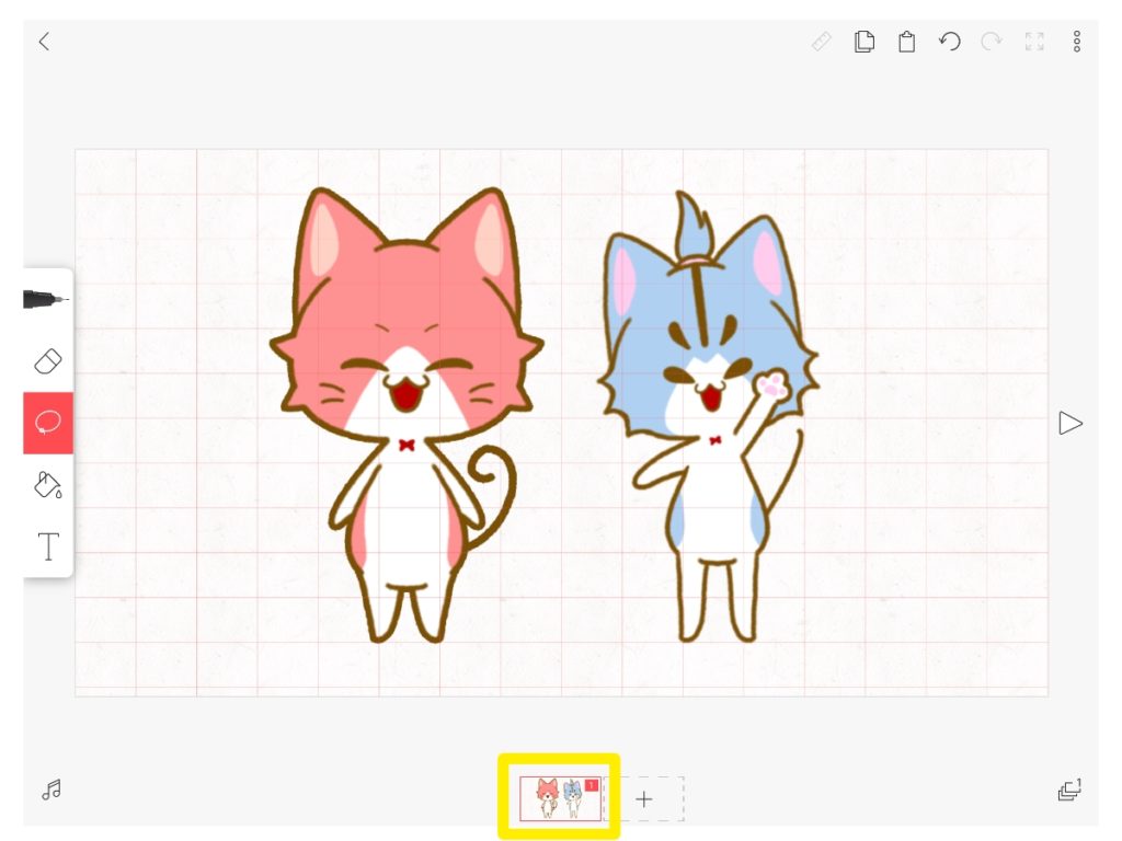 一コマに複数のキャラクターがいる